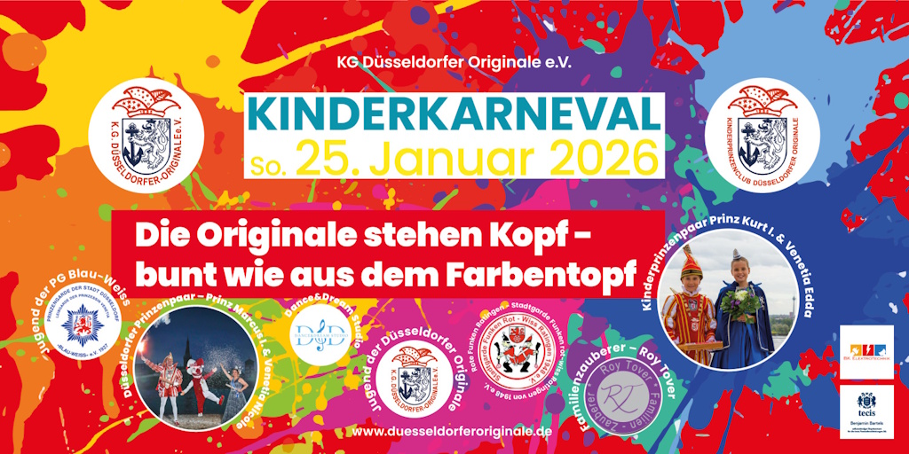 Kinderkarneval – Die Originale stehen Kopf – bunt wie aus dem Blumentopf